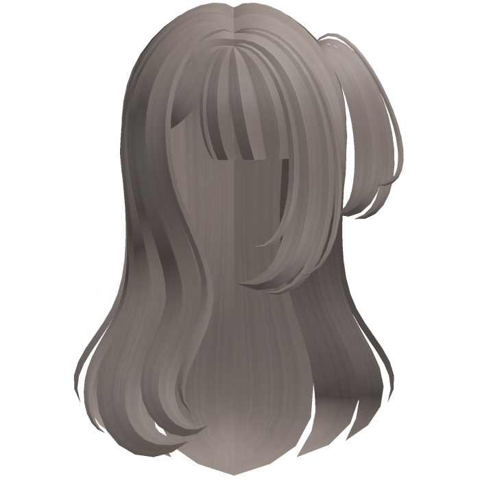 ♡ ash cute wavy long hair w side pigtail & bangs
