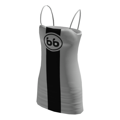 BB Monogram Slim Racing Stripe Dress White