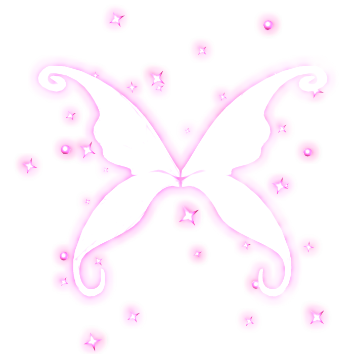Glowing Sparkly Pink Fairy Wings (Emissive)