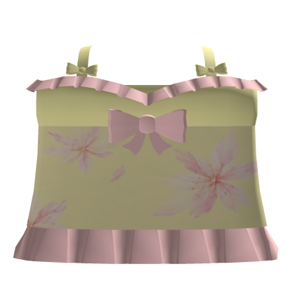 ♡ | Yellow floral-print blouse Roblox item