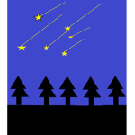 Falling Stars on sky