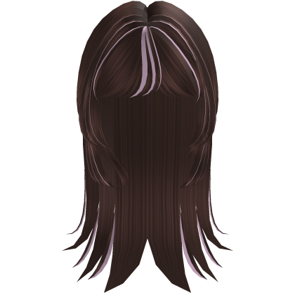 y2k spikey feathered pink & brown hair Roblox item