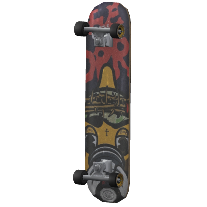 Custom Glo Gang Design Skateboard V2 (Side)