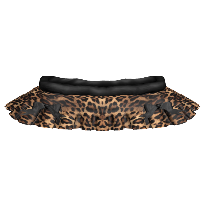 Leopard Skirt w Silk Bows