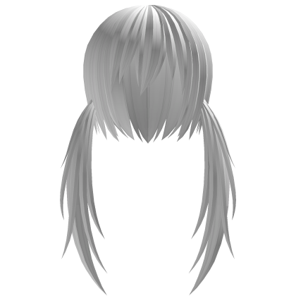 Long Choppy Anime Twintails (White) Roblox item