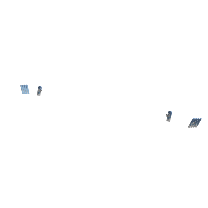 Cute & Blue Butterfly French Tip Nails - Roblox
