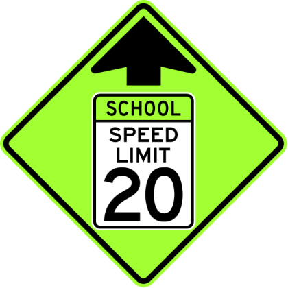 School Speed Zone Sign Roblox decal