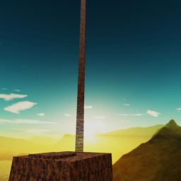 Climb up a unnecessarily long ladder.