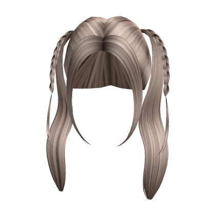 Ash Blonde Y2K Pigtails with Cute Braids Roblox item