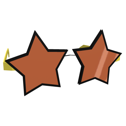 Orange Star Shaped Sunglasses
