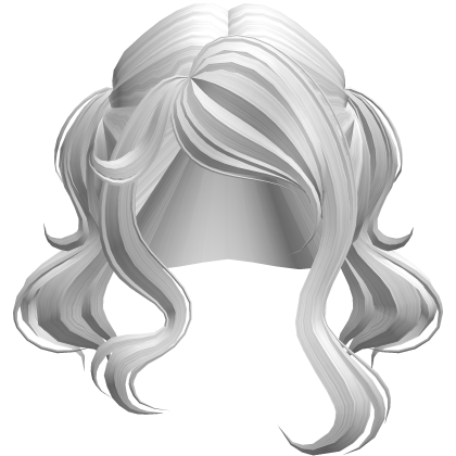 Cute Curly Pigtails Hair (White) Roblox item