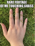 I TOUCHED GRASS GUYS!!!!!