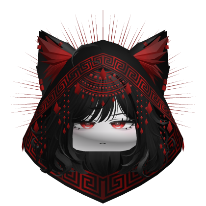 Egyptian Bob w/ Divine Red Black Hood