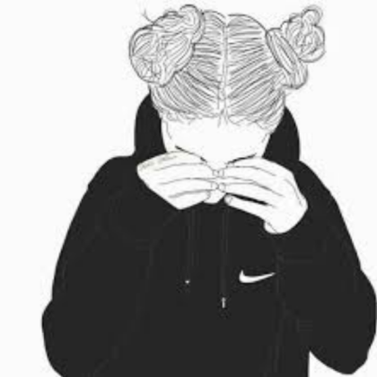 Girl Outline 'Hoodie Bun' Roblox decal