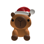 Cute Christmas Santa Capybara