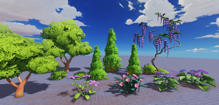 Fantasy Stylized Forest Roblox Nature Assets Pack preview 3