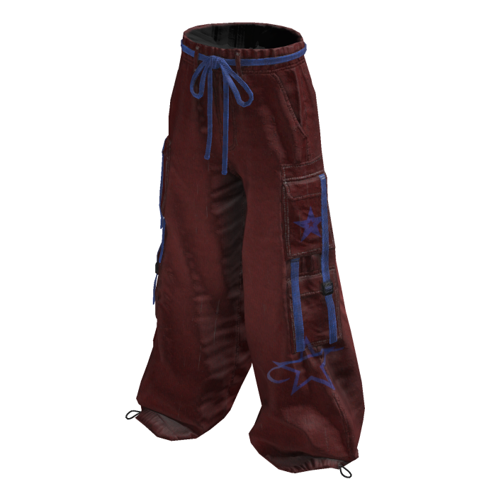 Y2K Star Cargo Pants ⭐ Red