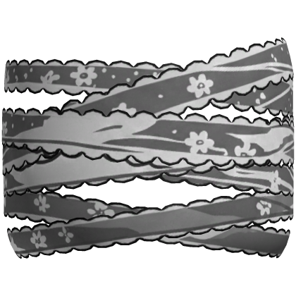 Skull Bandage Face Wrap - Black & White