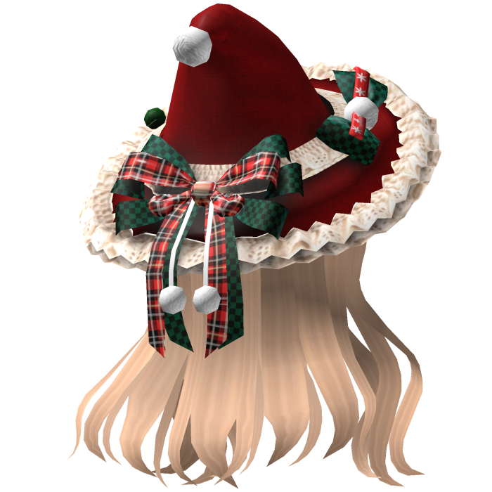 Beautiful Christmas hat hairstyle (Blonde)
