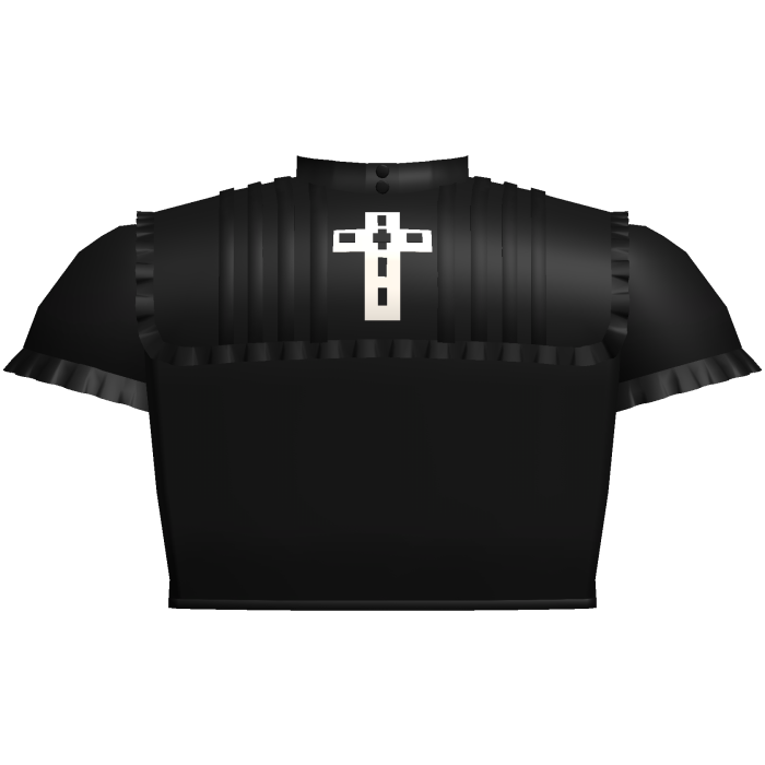 Elegant frilly black cross top v2