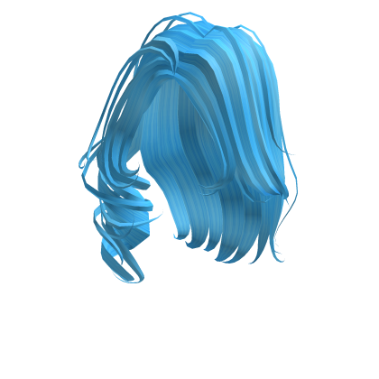 Cute Sideswirl Hair - Blue Roblox item