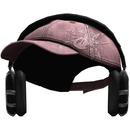 Grunge Spider Headphones Cap (Pink)