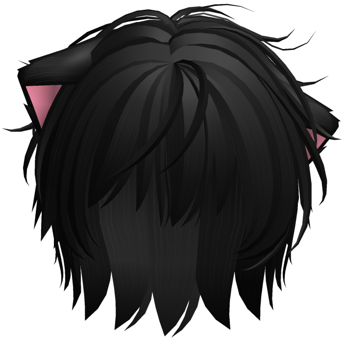 Catboy Anime Cat Ear Halloween Hair in Black