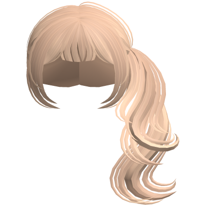 Preppy Dolly Curled Side Ponytail (Blonde)