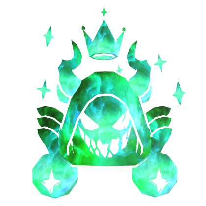 Green Galaxy Cartoony Demon Warrior Hood
