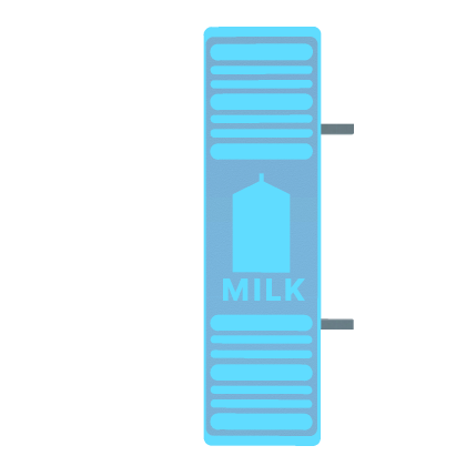 Blue 'Milk' Neon Sign