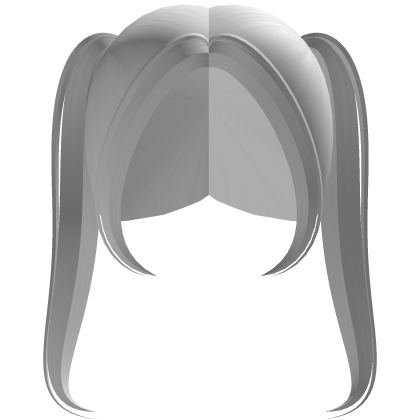 White Dual Pigtails Girl Hair Roblox item
