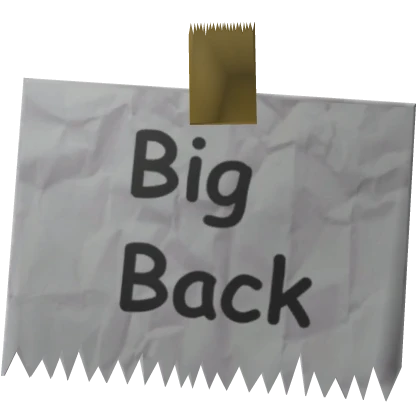 Big Back Sign | Roblox Item - Rolimon's