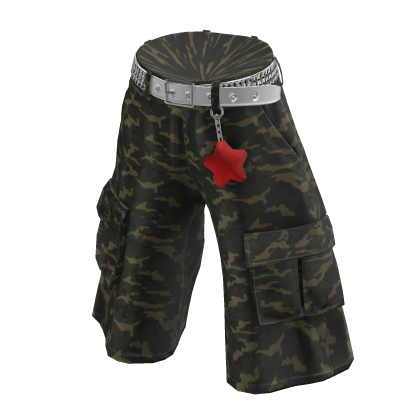 💗Y2K URBAN LOOSE STAR CARGO_CAMO thumbnail