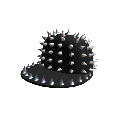 Black Metal Spiked Snapback Baseball Hat