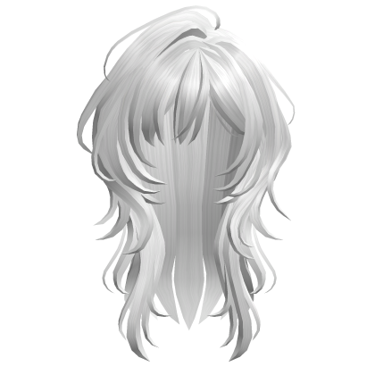 White Feathered Wolfcut