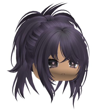 Cute Y2K Igari Short Pony w/ Face (Purple) Roblox item