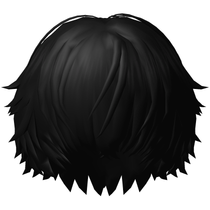 Messy Emo Girl Hair Black