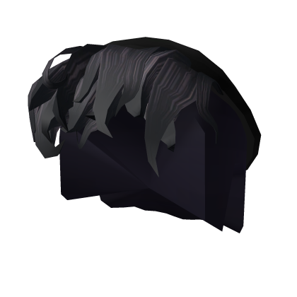Curly Black Skater Hair In Beanie Roblox item