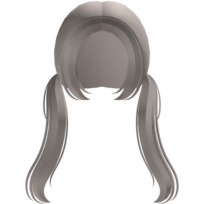 ♡ long low cute pigtails in ash blonde