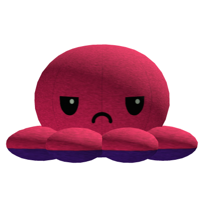 Grumpy Pink Octopus Head