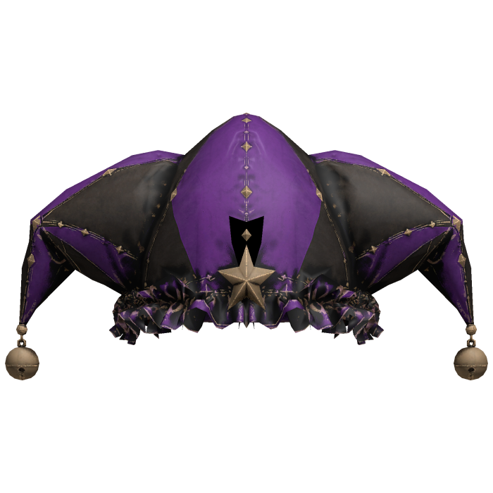 Purple Black Harlequin Jester Hat