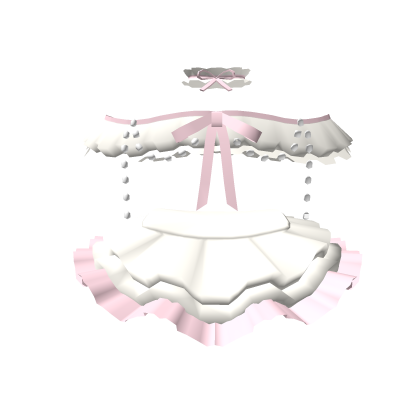 🎀3.0 Cute pink ruffled skirt set w pearls