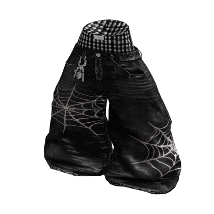 Y2K Halloween Saggy Boxer Jeans (Spider)