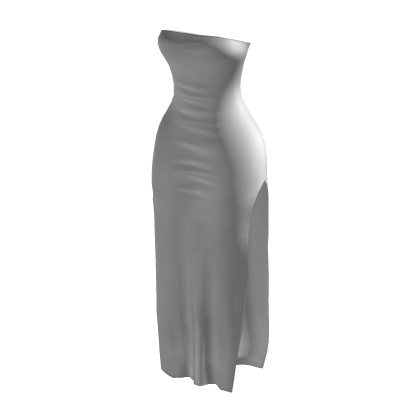 BB White Slim Side Slit Slip Dress
