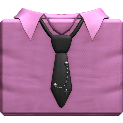 Goth Pink Emo Suit Shirt w/ Studded Belt 1.0 Roblox item