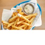 french fries with dip
