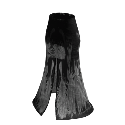Black Y2K Angel Wing Gothic Flare Pants [PBR]