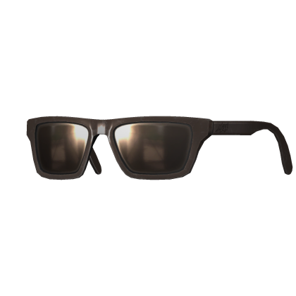 Brown Y2K Tinted Rectangle Shades Glasses