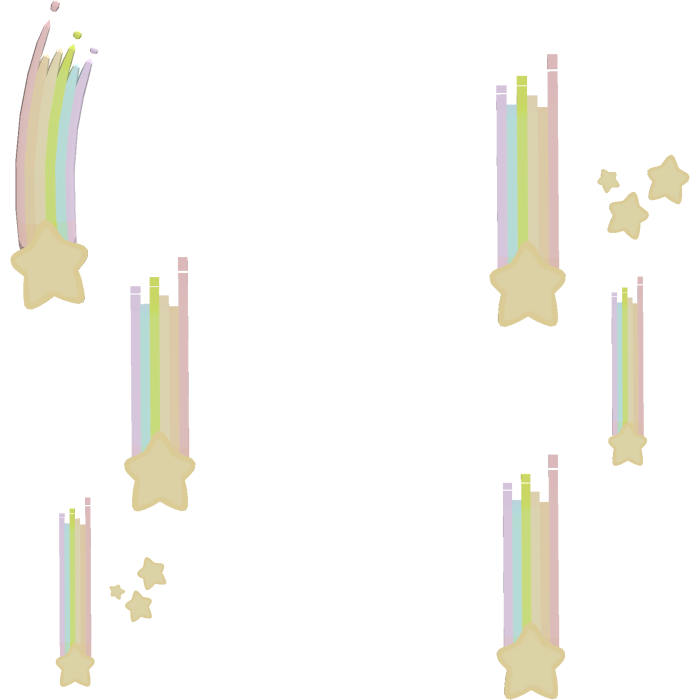 Decora Pastel Colorful Rainbow Falling Stars Aura