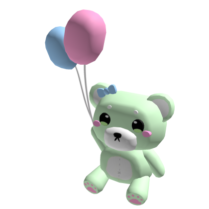 Green Holdable Balloon Bear